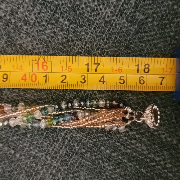 Sparkly Multi Colored Beaded Necklace w/ Magnetic Closure - Picture 7 of 12